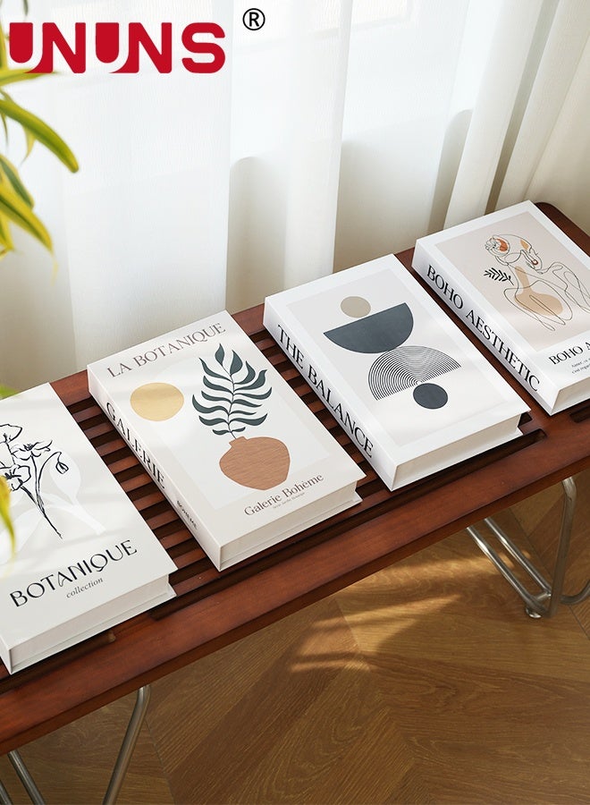 UNUNS 4PCS Decorative Books,Decorative Books for Home Decor,Stylish Fake Books for Decoration, Aesthetic Decor Books Set for Coffee Table,Bookshelf,Mantel,Living Room,Hotel - Image 2